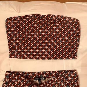 Burgundy 2 Piece Flared Pant Set *NWOT*